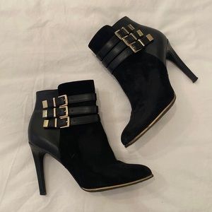 Black stiletto booties